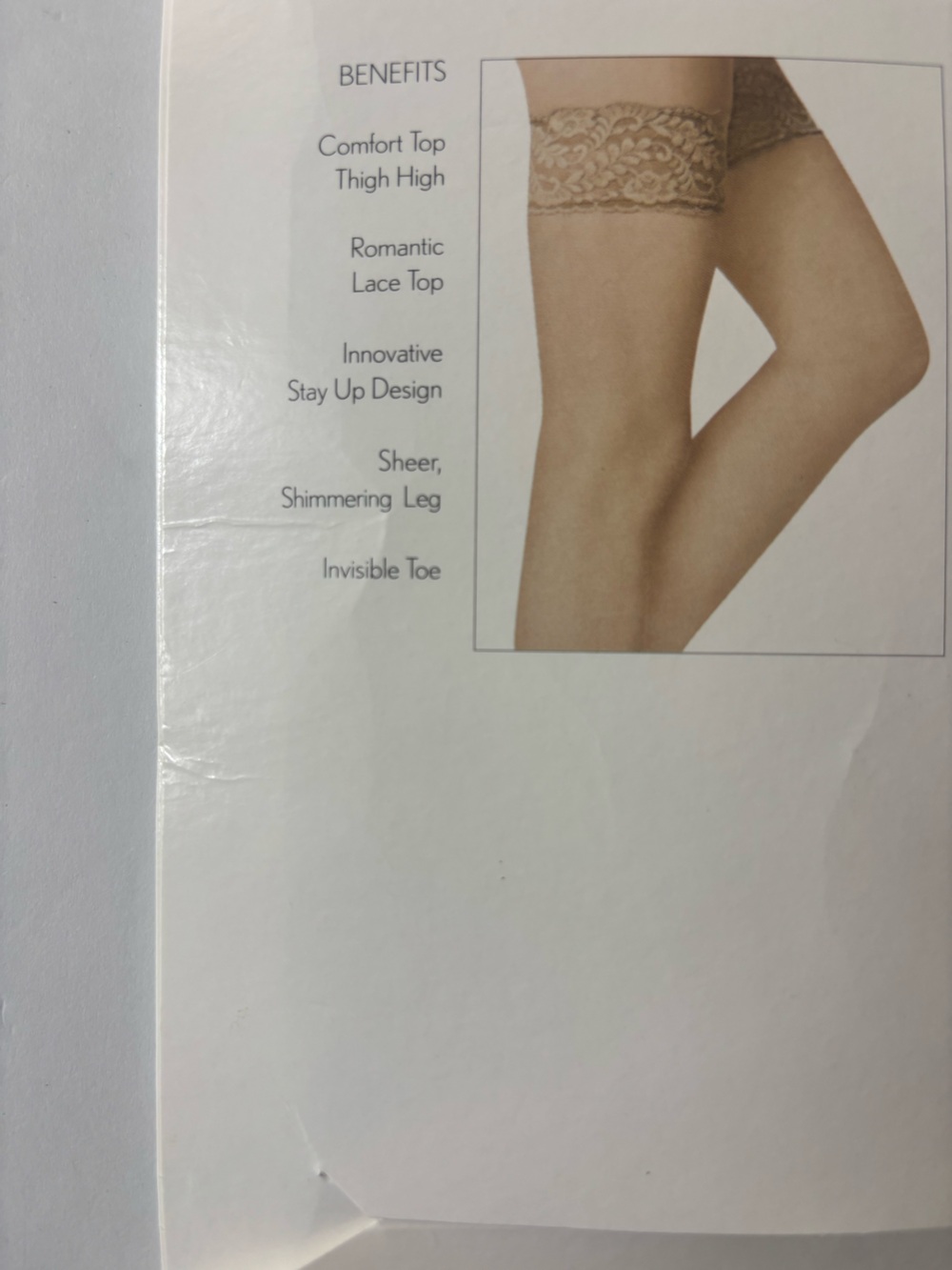 Berkshire Shimmers Thigh Highs Shimmering Invisible Toe Lace Top Silver Size C-D - Picture 5 of 6
